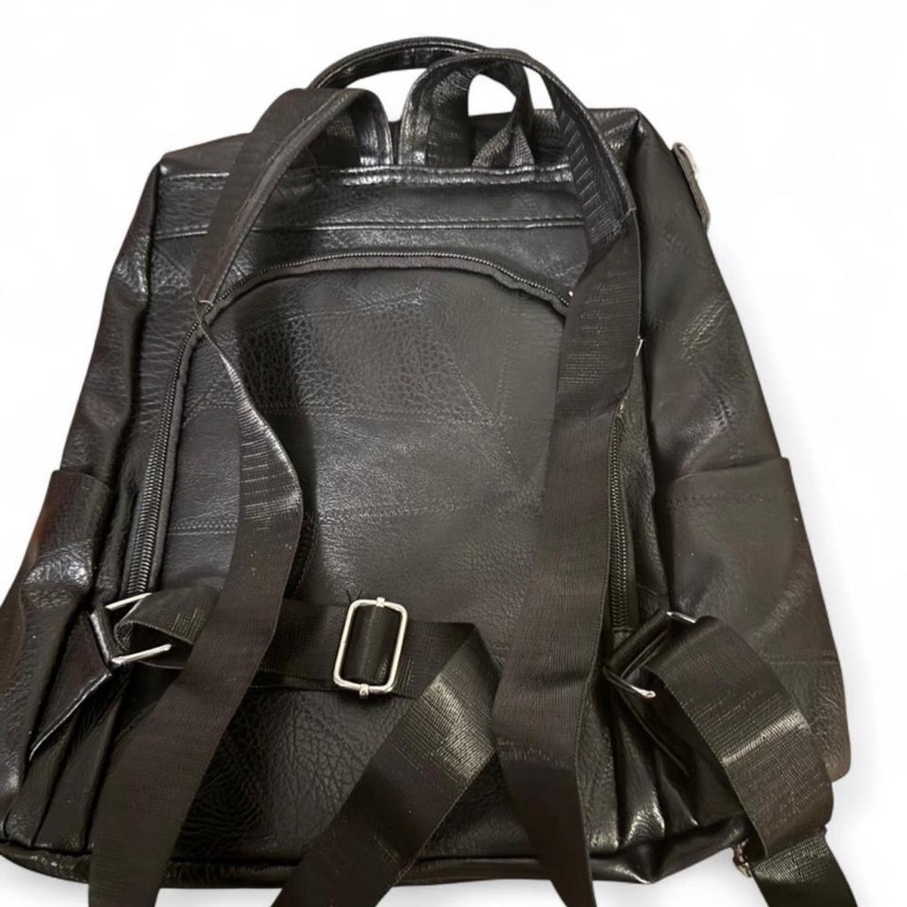 BROMEN Black Women's Anti Theft Backpack grunge - Picture 2 of 8